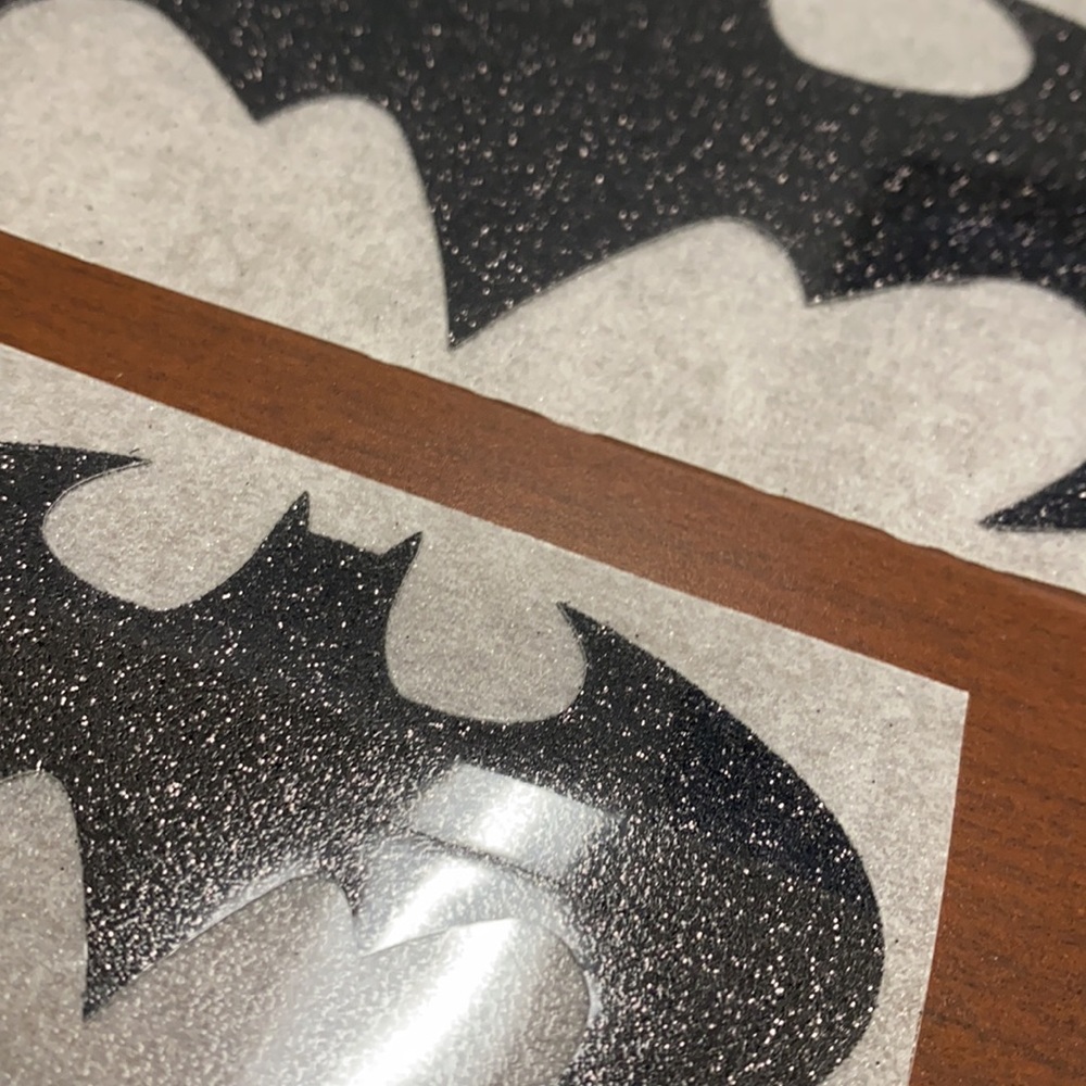 Set of Large and Small Batman Vinyl Transfers